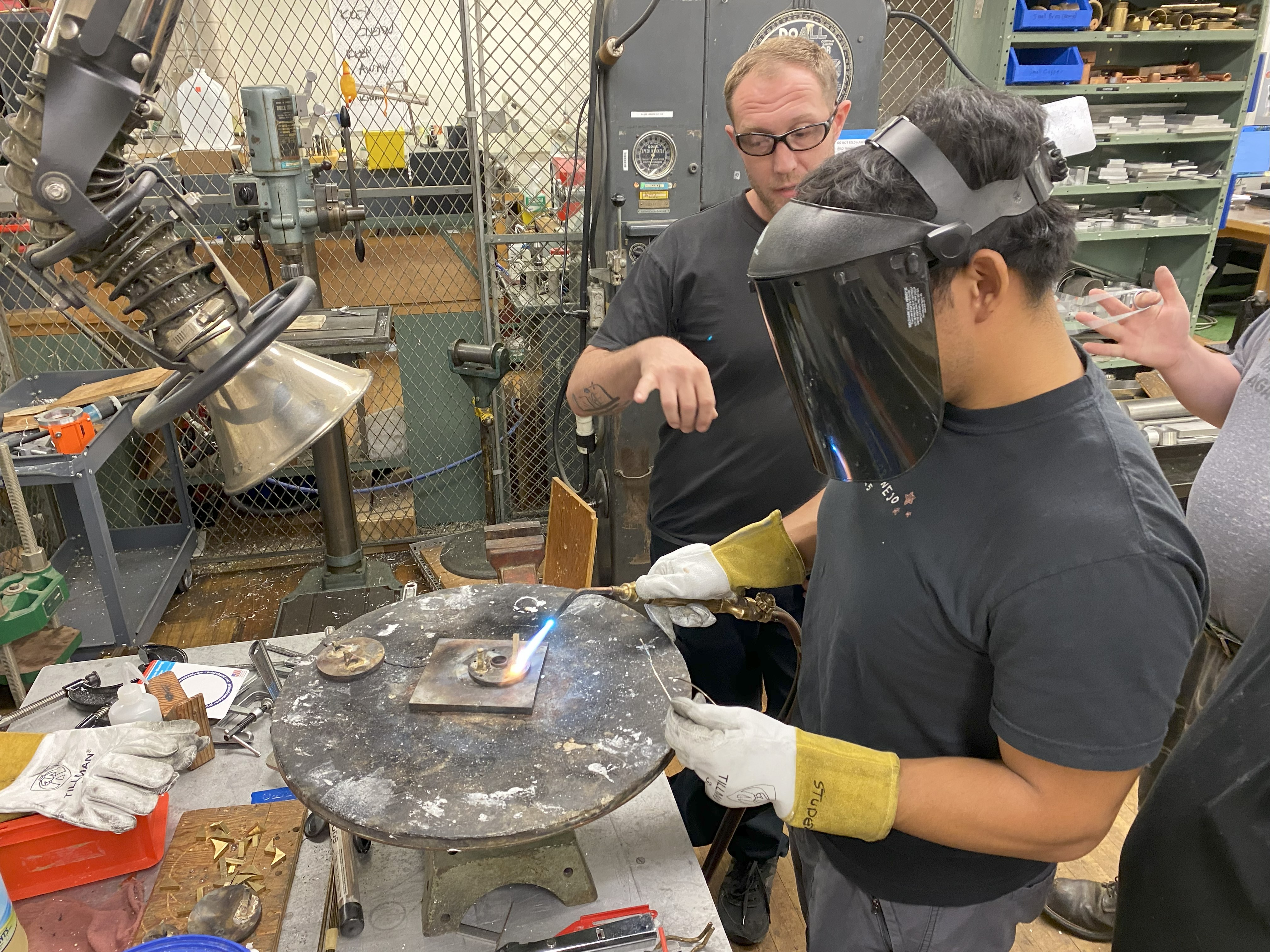 Students working in a computer lab