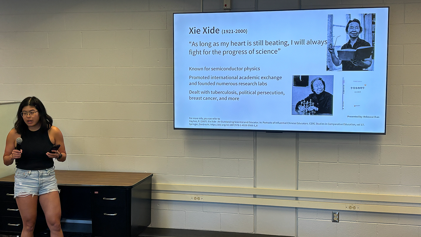 Rebecca Chan presenting Xie Xide