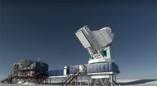 Click to play video: Holder and Vieira groups: Brief tour (2012) of the South Pole Telescope, before it&iuml;&iquest;&frac12;s newest upgrade