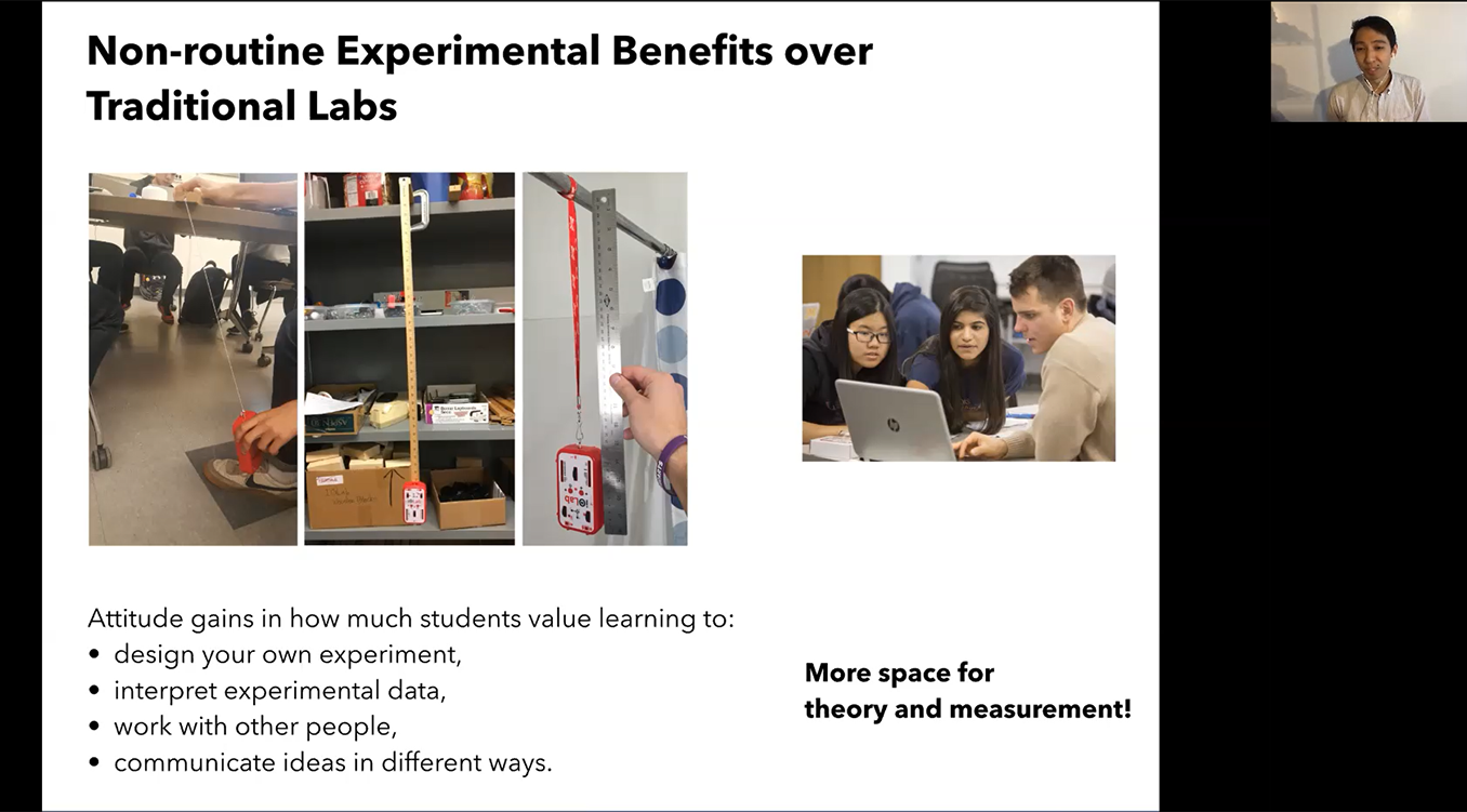 Click to play video: Professor Eric Kuo discusses research opportunities within the Physics Education research group