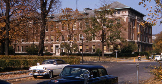 The Physics Building at the University of Illinois at Urbana, Champaign; photo courtesy R.W. Vook. ca. 1957.