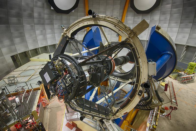 The Dark Energy Camera, mounted on the Blanco telescope at the Cerro Tololo Inter-American Observatory in Chile. Credit: Reidar Hahn/Fermilab