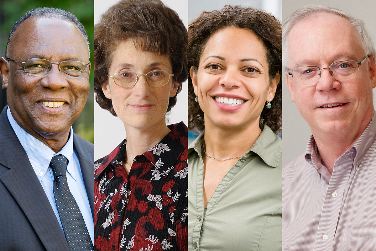 From left, College of Education Dean James Anderson, chemistry professor Nancy Makri, physics professor Nadya Mason and chemistry professor Kenneth Schweizer are among 262&nbsp;elected to the American Academy of Arts and Sciences this year.

Images courtesy University of Illinois