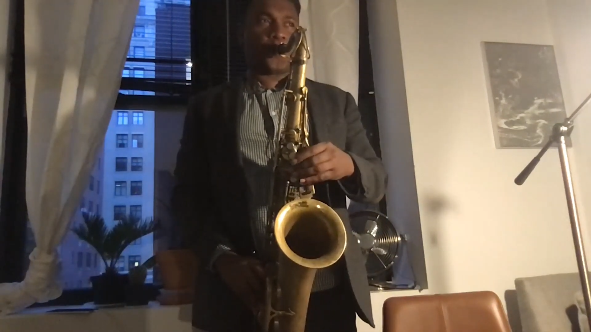 During the festival, Brown University Physics Professor Stephon Alexander improvises on his saxophone, using a musical scale based on three important numbers in black hole science. Alexander was challenged by his longtime friend and colleague Illinois Physics Professor Nico Yunes to create the scale based on the numbers 2, 3, and 6. These numbers multiplied by the mass of a black hole give the radii of (respectively) the black hole's event horizon, its photon sphere, and the outer boundary within which a stable orbit isn't possible due to gravitational pull.