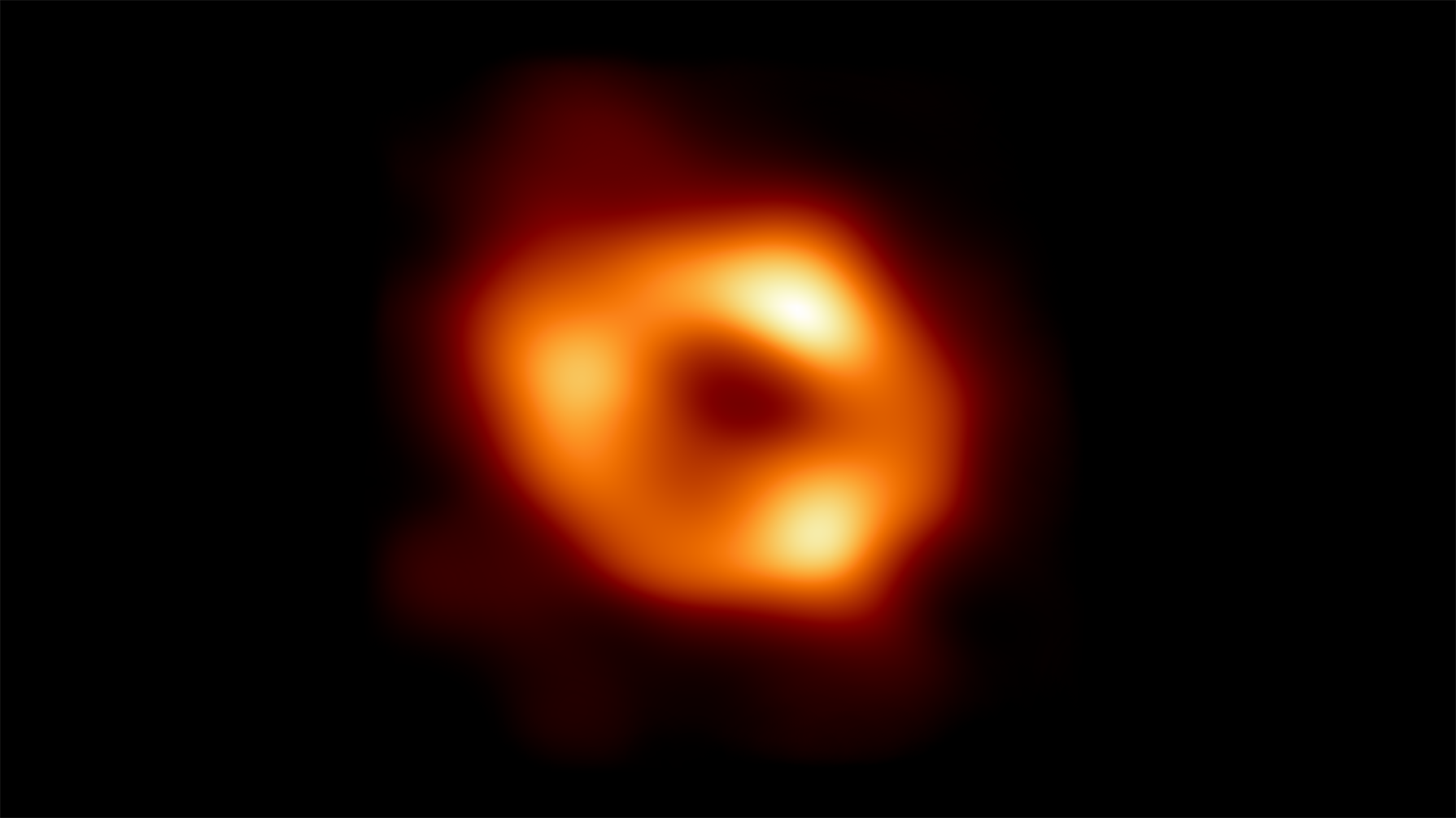 Illinois Physics Professor Charles Gammie and his team contributed to research that produced the first direct visual evidence of the Sagittarius A star, the supermassive black hole at the center of the Milky Way galaxy. Image courtesy Event Horizon Telescope collaboration