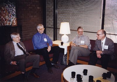 (Pictured left to right) Cameron Satterthwaite, Jack Mochel, Ansel Anderson and Donald Ginsberg at Levis Faculty Center at the University of Illinois Urbana-Champaign. More than 100 colleagues, former students, and friends, some of whom traveled hundreds or thousands of miles, attended the symposium.&amp;amp;amp;amp;amp;amp;amp;amp;nbsp;