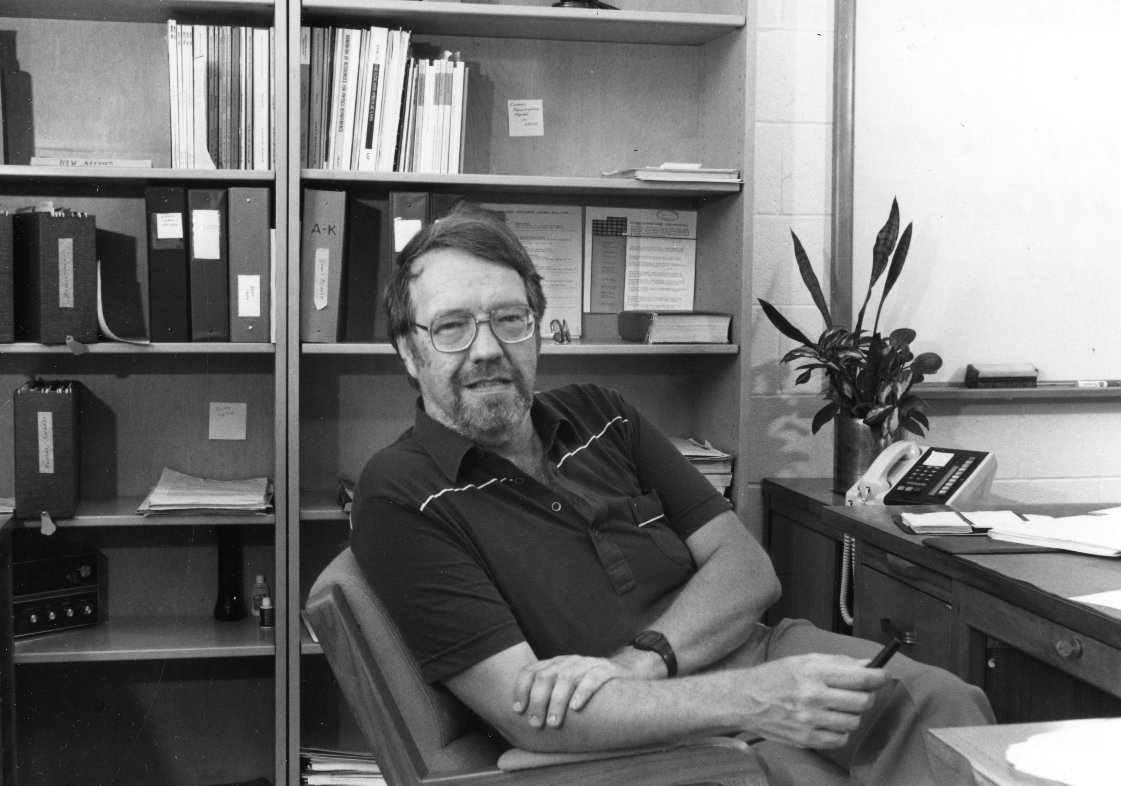 Ansel C. Anderson in his office at the University of Illinois.